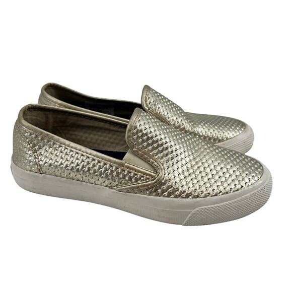 Gold Slip-On Women Shoes - Picture 2 of 8